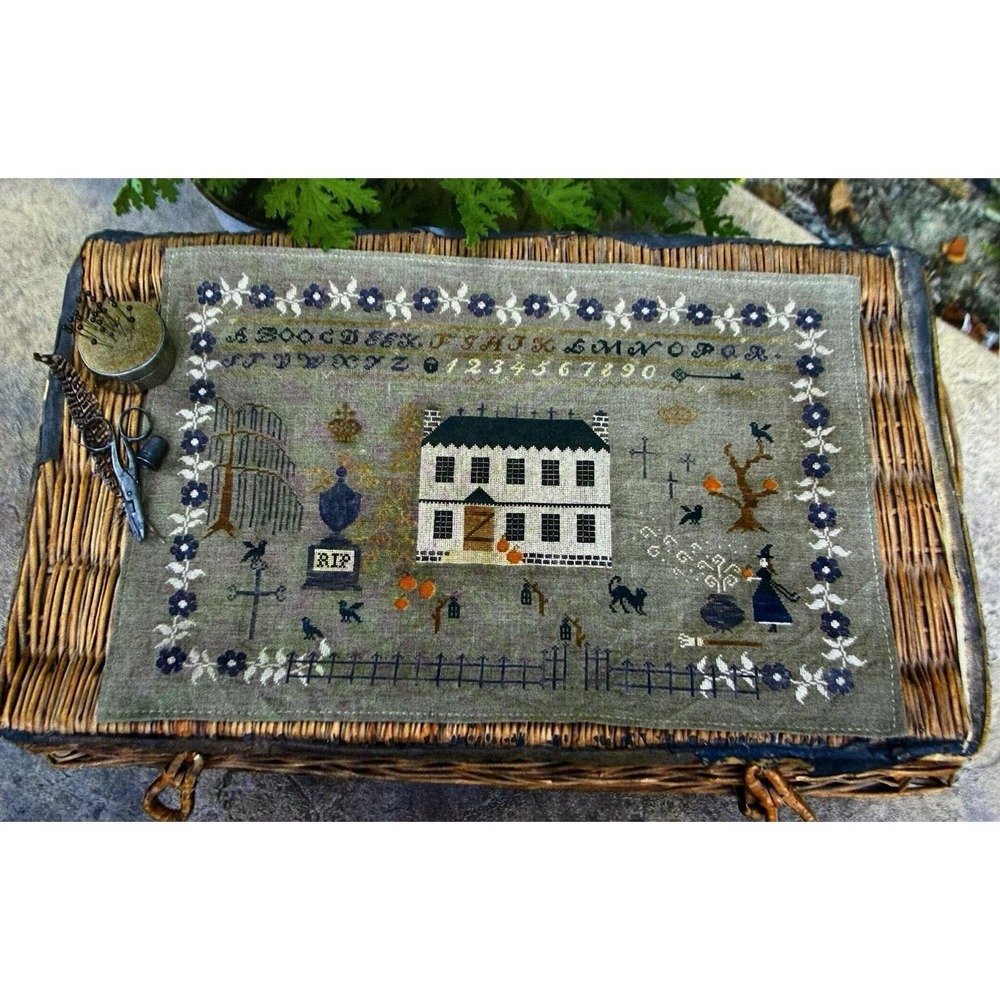 Stacy Nash Designs HALLOWEEN AT HOLLYBERRY SAMPLER Cross Stitch Chart Pack